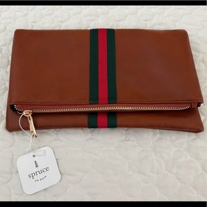 NWT Funky Monkey Preppy Folded Clutch